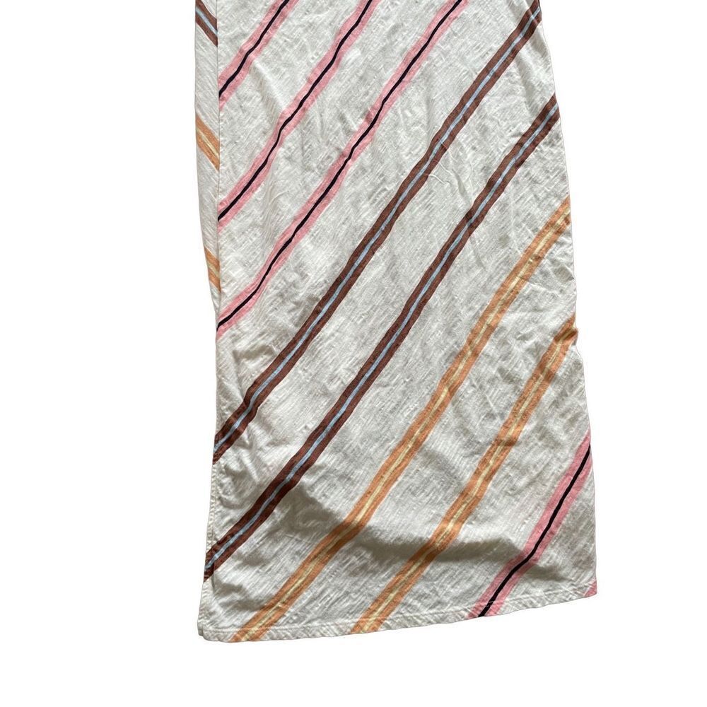 Lou & Grey Slub Knit Midi Dress Cream Stripe‎ size medium - Picture 10 of 14